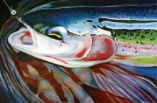 'Hooked Steelhead' by Rosi Oldenburg