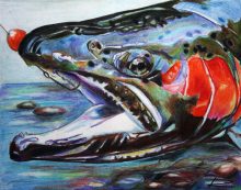 'Hooked Steelhead I' by Rosi Oldenburg