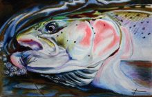 'Hooked Steelhead II' by Rosi Oldenburg