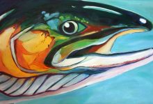 'Salmon I' by Rosi Oldenburg