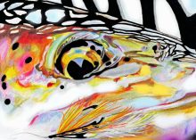 'Steelhead with Streamer' by Rosi Oldenburg